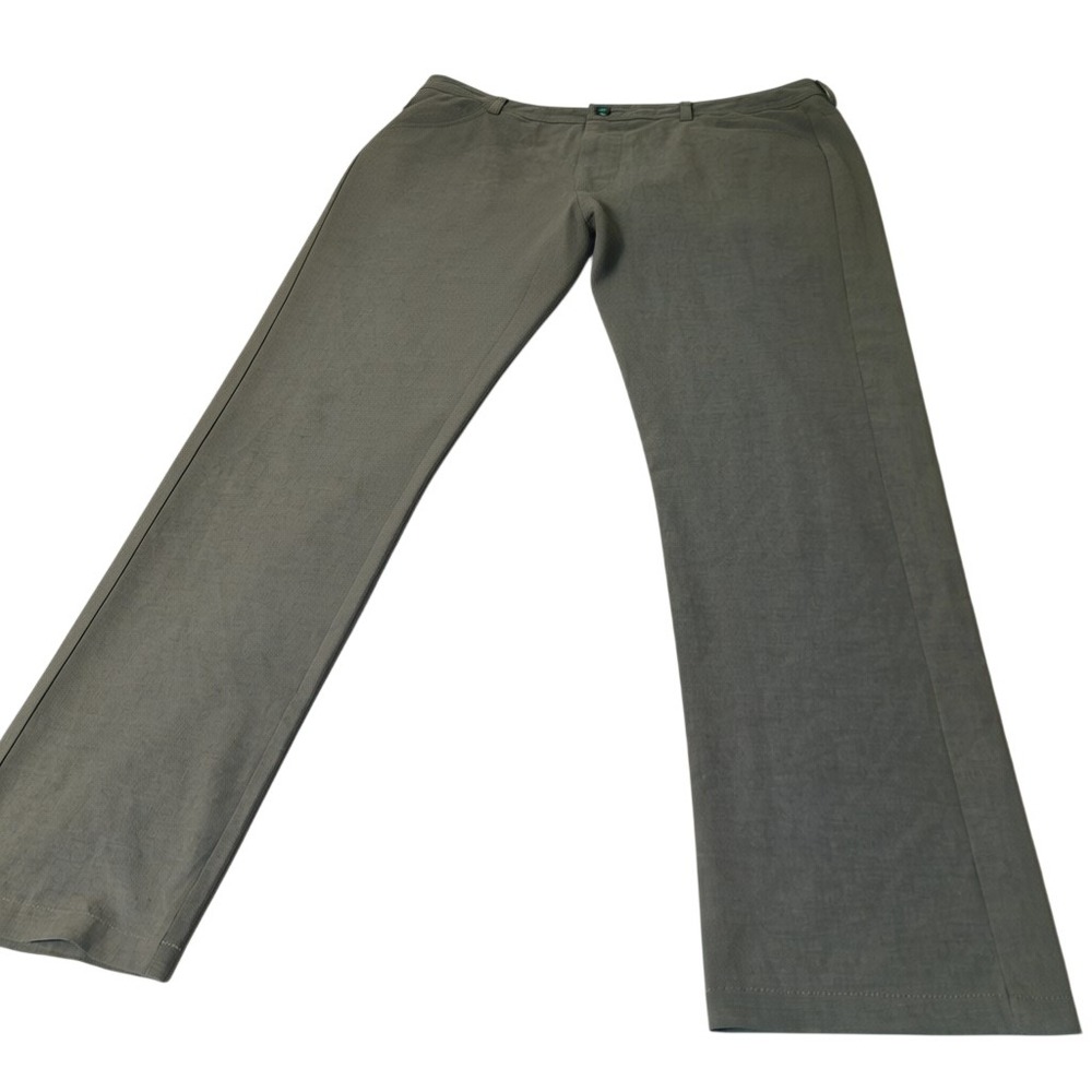 Linksoul Golf Pants Mens 36x32 Gray Performance Stretch Flat Front Casual Chino